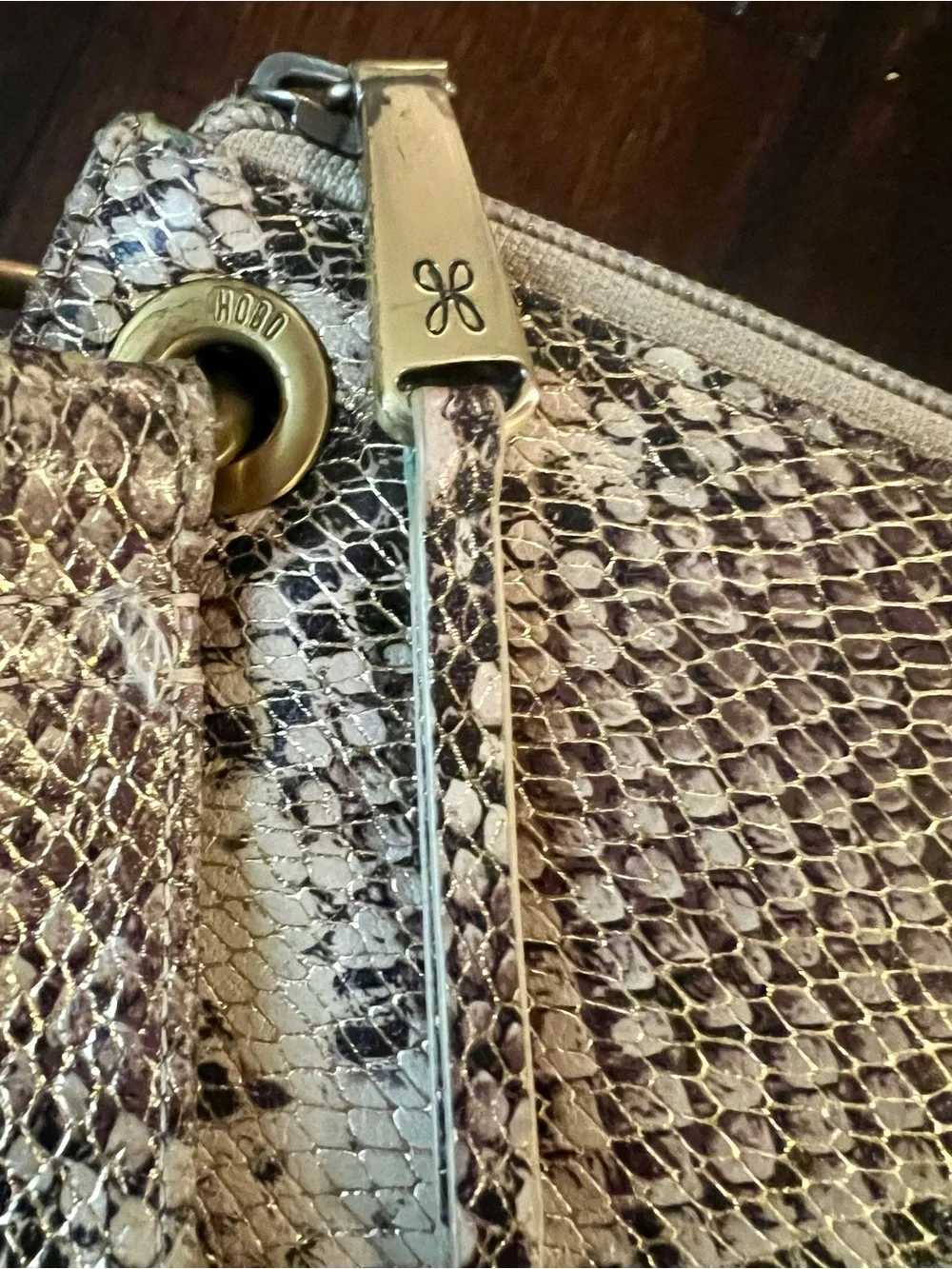 HOBO Snake Print Wristlet Wallet/Clutch
